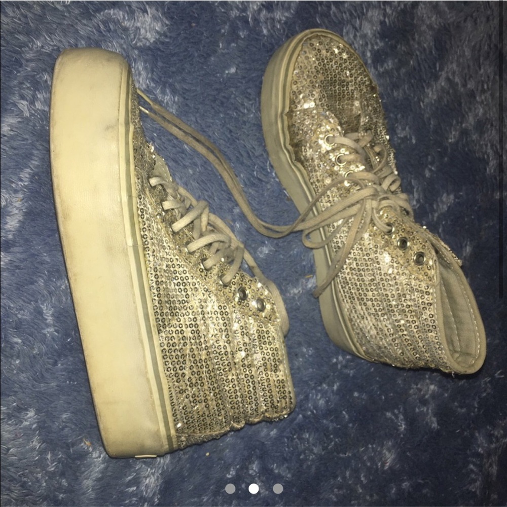 sparkly platform VANS